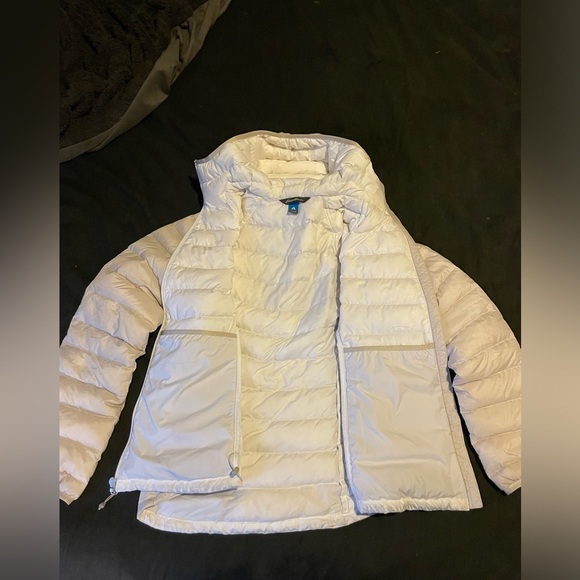 Eddie Bauer Down Puffy Hooded Jacket Medium - Picture 6 of 13